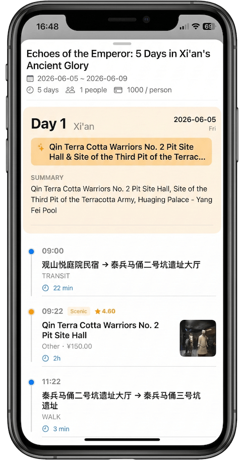 SilkTrip App Screenshot
